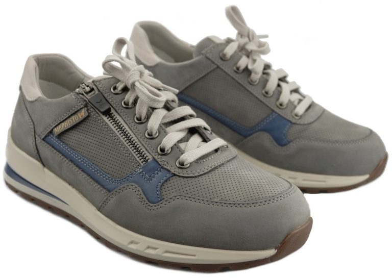 Mephisto BRADLEY Heren Sneakers - Licht Grijs - Materiaal Mix